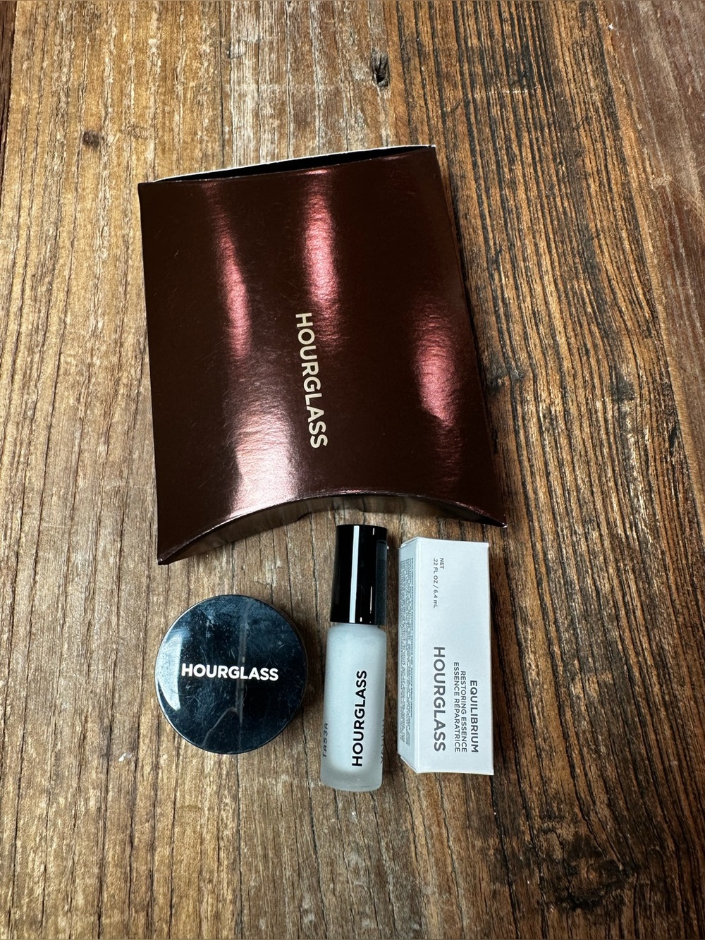Hourglass Skincare Set in Metallic Brown, Black, White